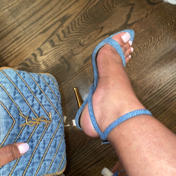 *SOLD*YSL SAINT LAURENT LOU BELTBAG/CROSSBODYDENIM - Picture 1 of 10